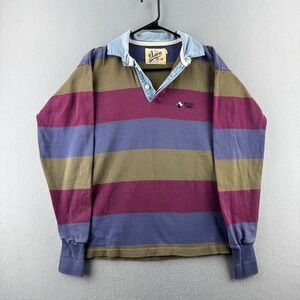 Vintage Vail Ski Resort Rugby Shirt Mens Mens Medium Cotton Dehen 90s Colorado
